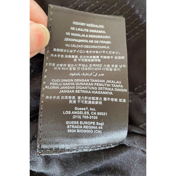 Guess Women's Small Black Sequin Racerback Tank Top Chiffon Cowl Layer in Front - Picture 9 of 10